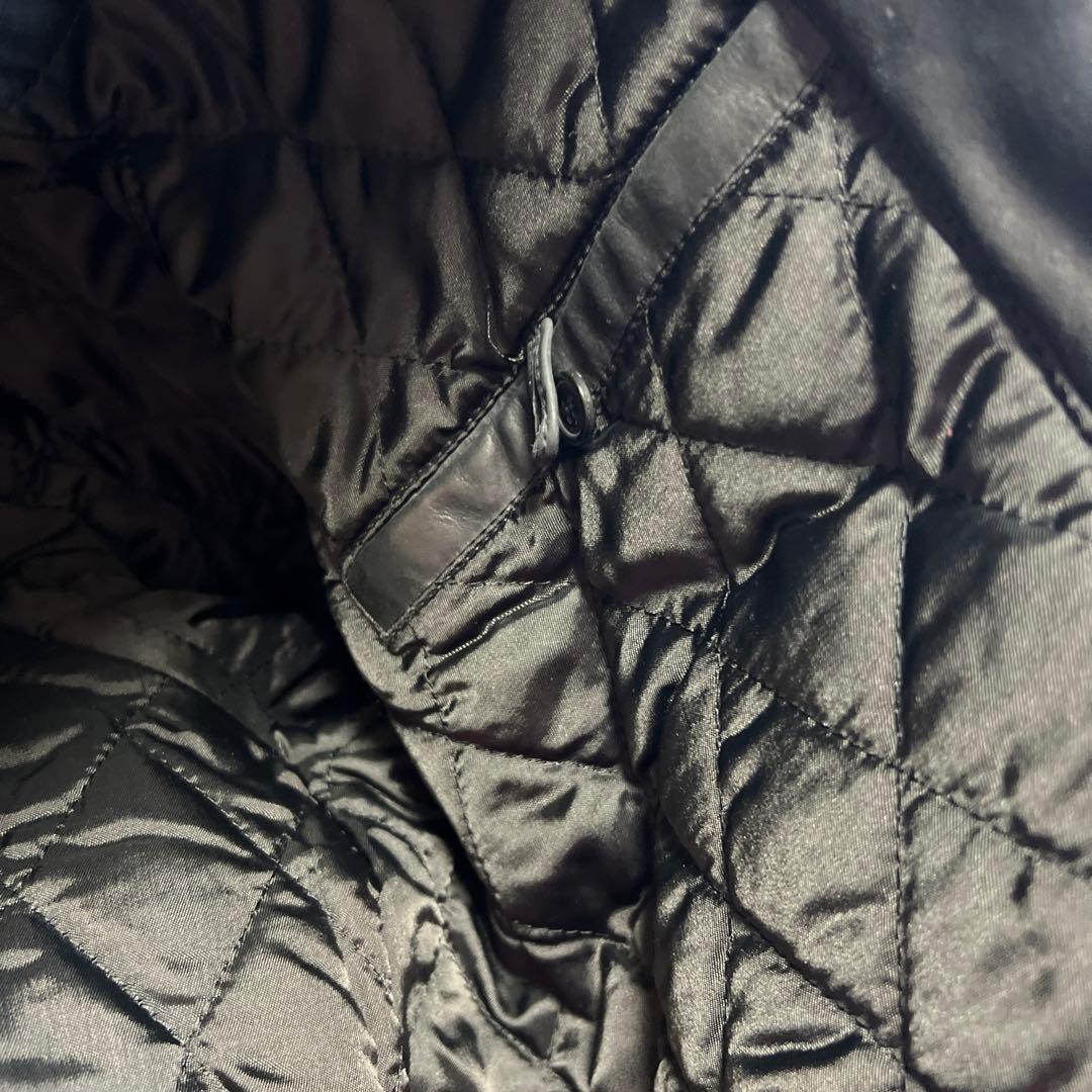 90s DKNY レザー × ナイロン MA-1 ボンバージャケット ビンテージ