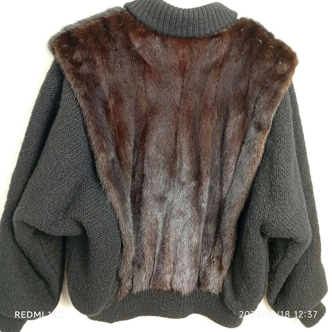 リアルファ×ニット ビンテージオーダーメイドジャケット XL