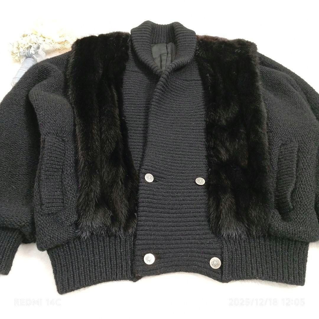 リアルファ×ニット ビンテージオーダーメイドジャケット XL