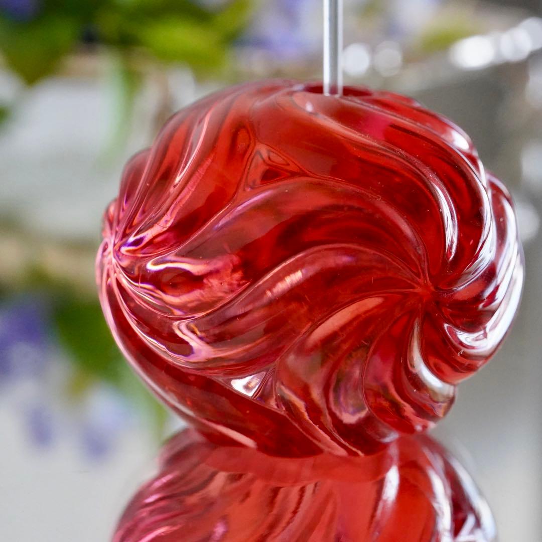 オールドバカラBACCARATローザス★燭台★赤 レッド★キャンドルスタンド★B