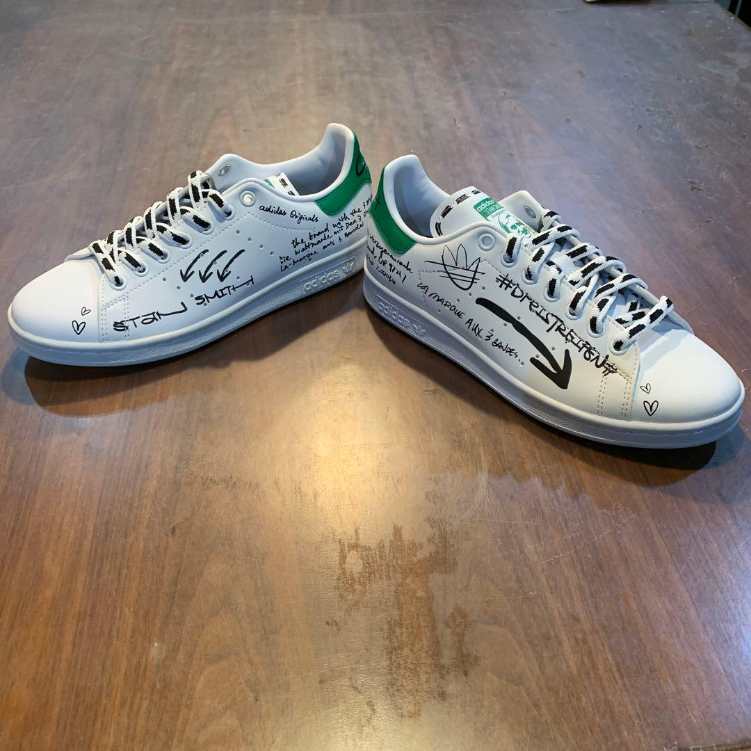 adidas アディダス スタンスミス 落書き風スニーカー24cm 新品未使用
