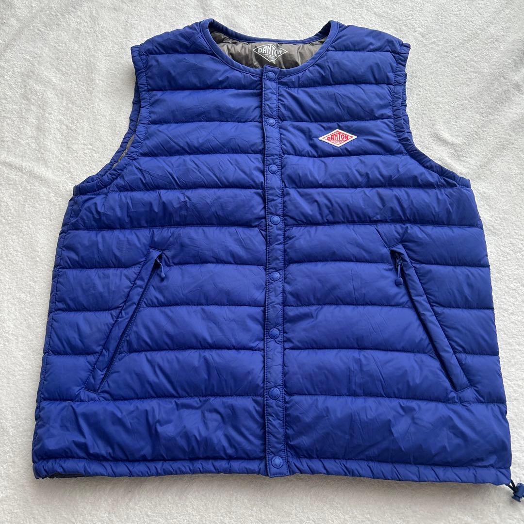 ダントン ダウンベスト　36 ブルー