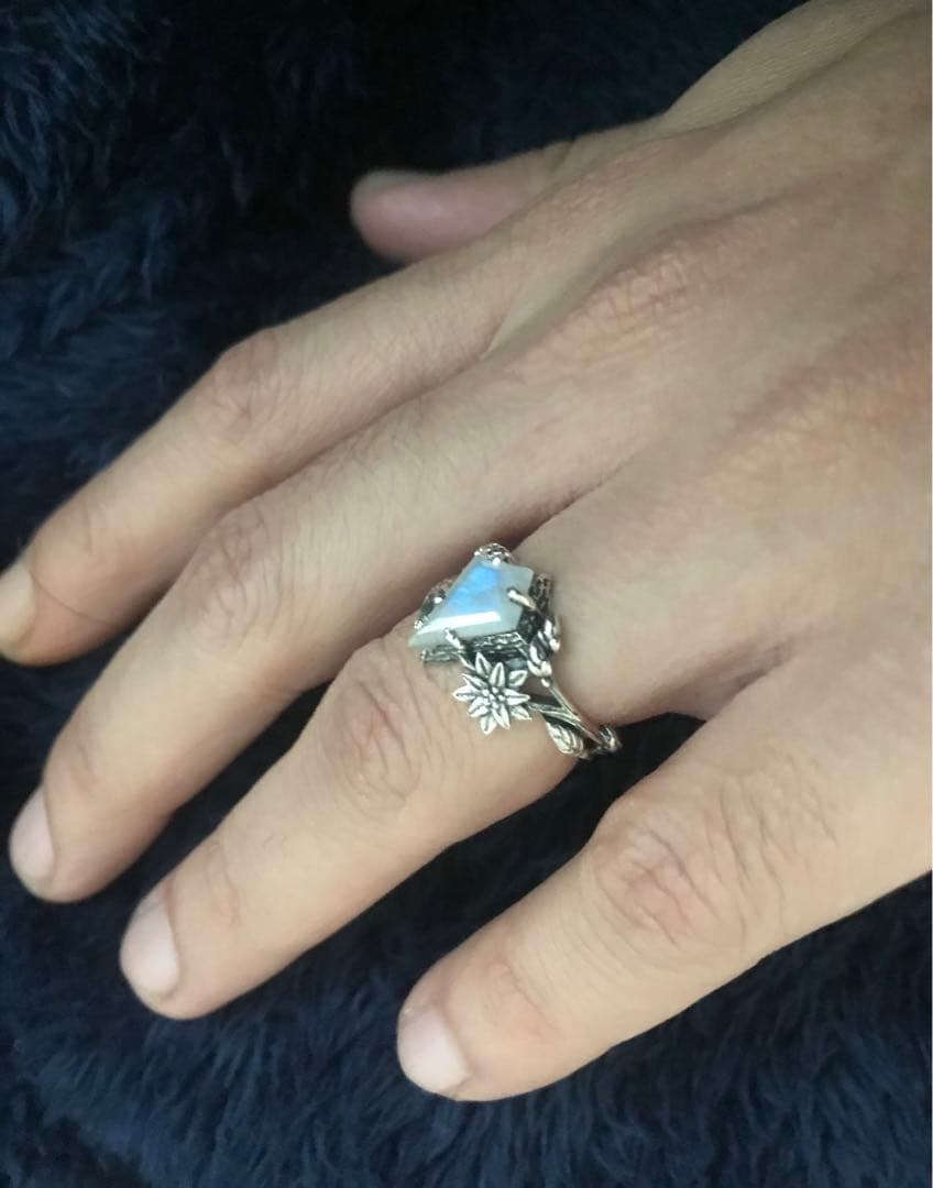 天然石リング、天然石指輪 、シルバー925リング、ハンドメイド指輪。