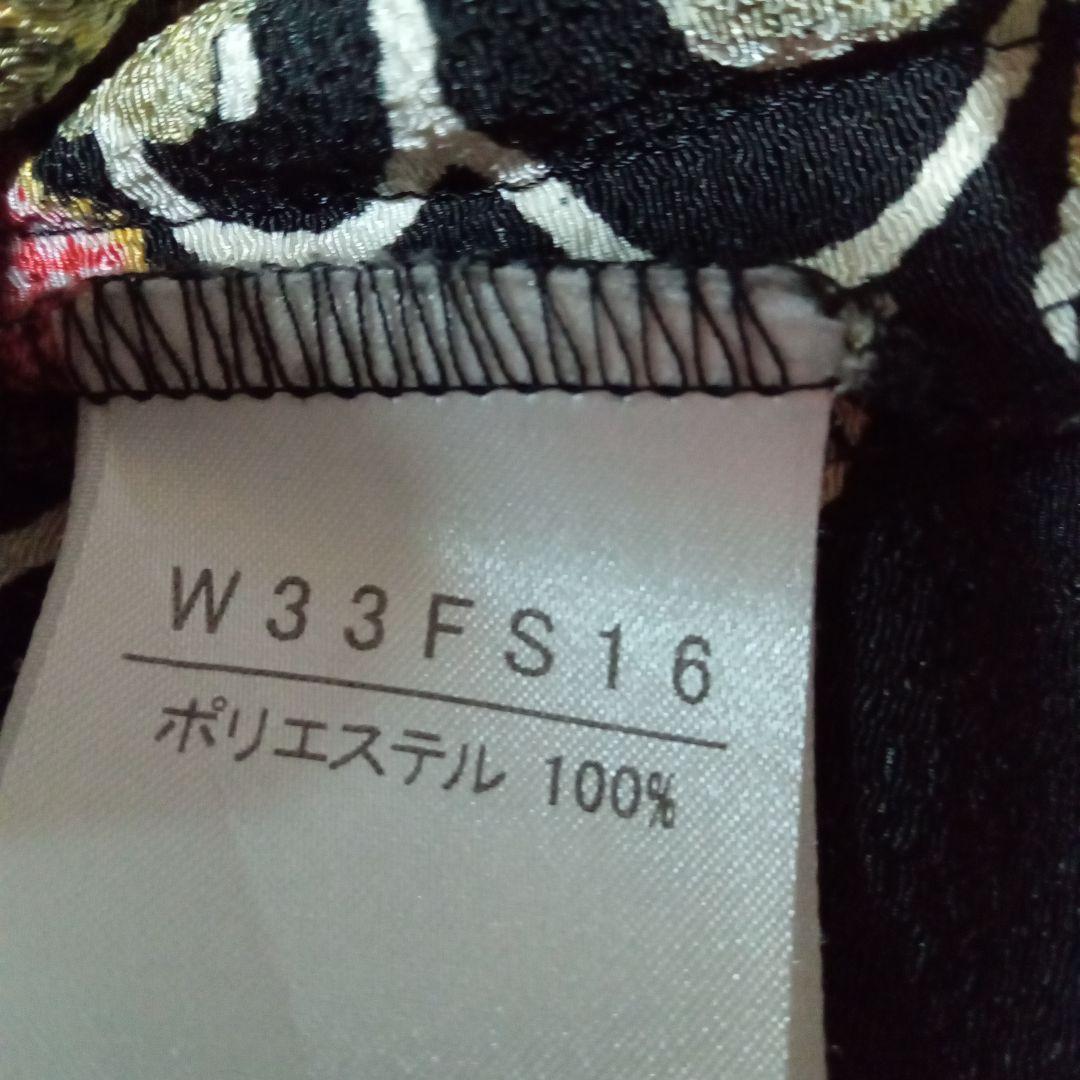 ジ*ー様 ワンダフルワールド ジャンパースカート 和柄 縮緬 唐草模様 たくし上