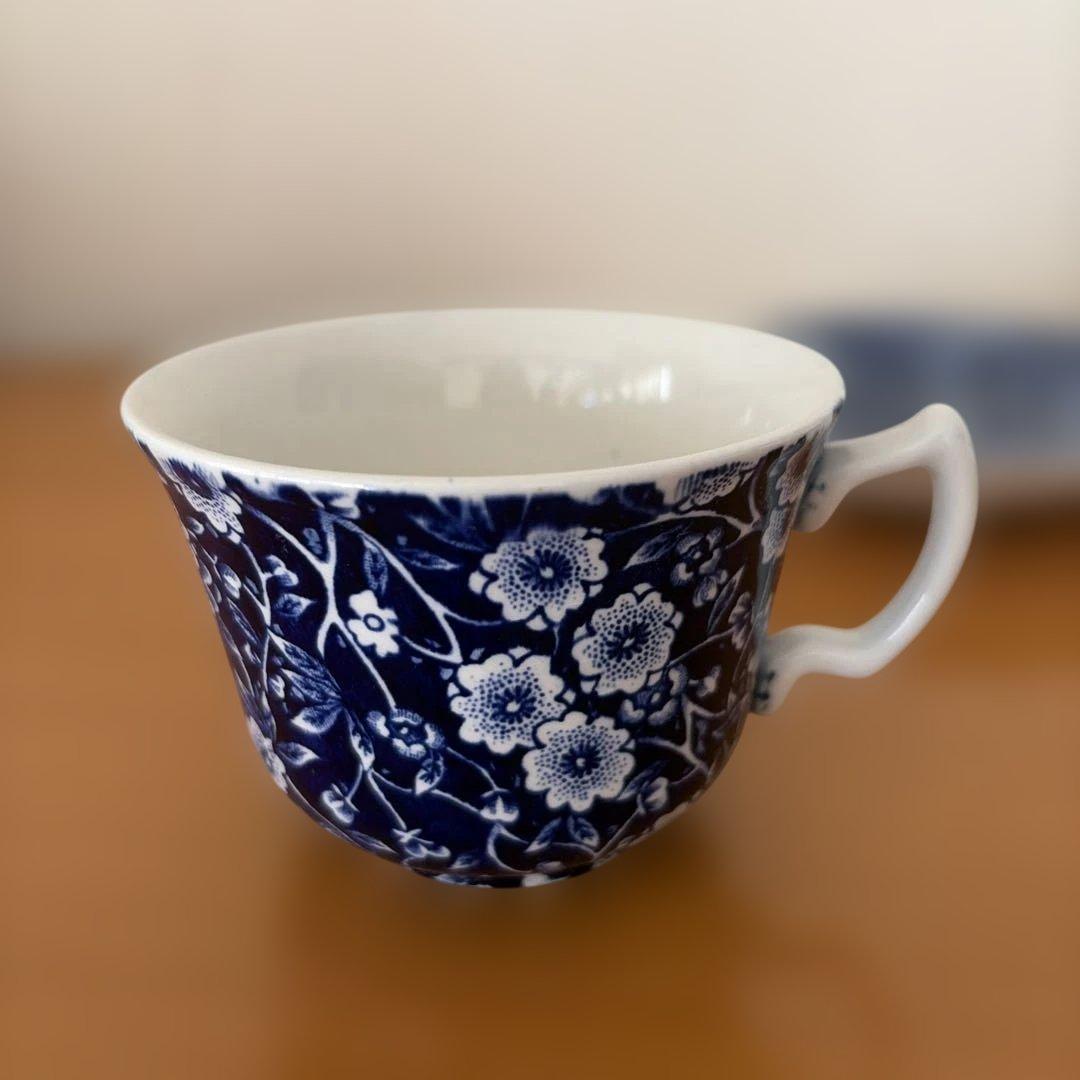 R*a様 ブルーキャリコ/Burleigh カップソーサー/ボウル✖️2/プレー