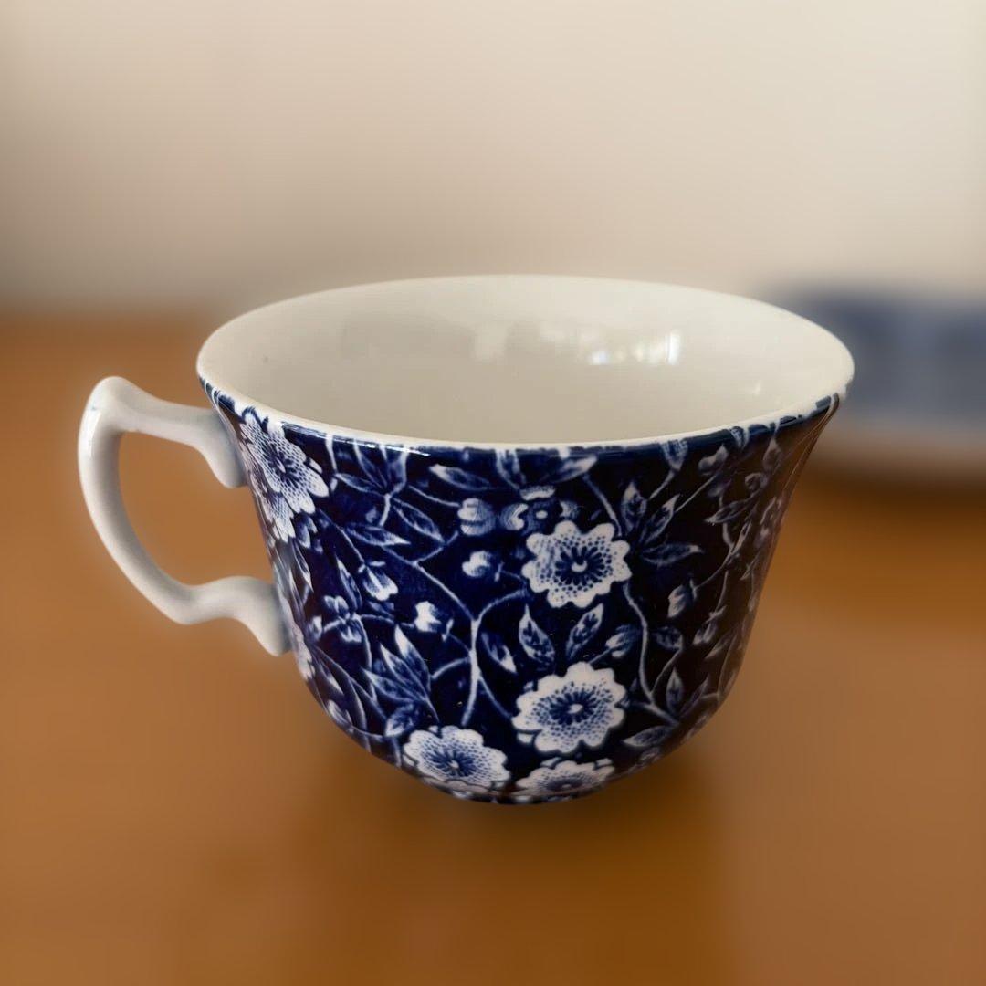 R*a様 ブルーキャリコ/Burleigh カップソーサー/ボウル✖️2/プレー