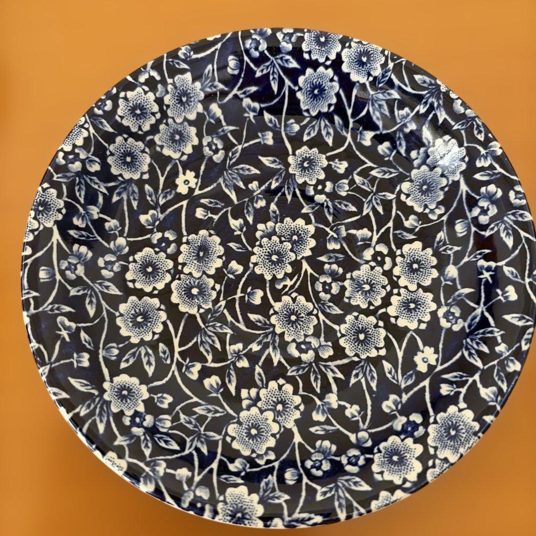 R*a様 ブルーキャリコ/Burleigh カップソーサー/ボウル✖️2/プレー