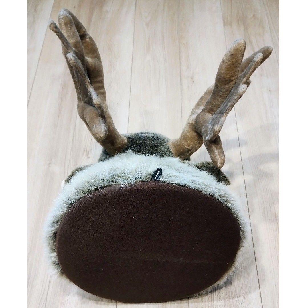 フェイクファー、フェルト製　ヘラジカの頭部壁掛け装飾