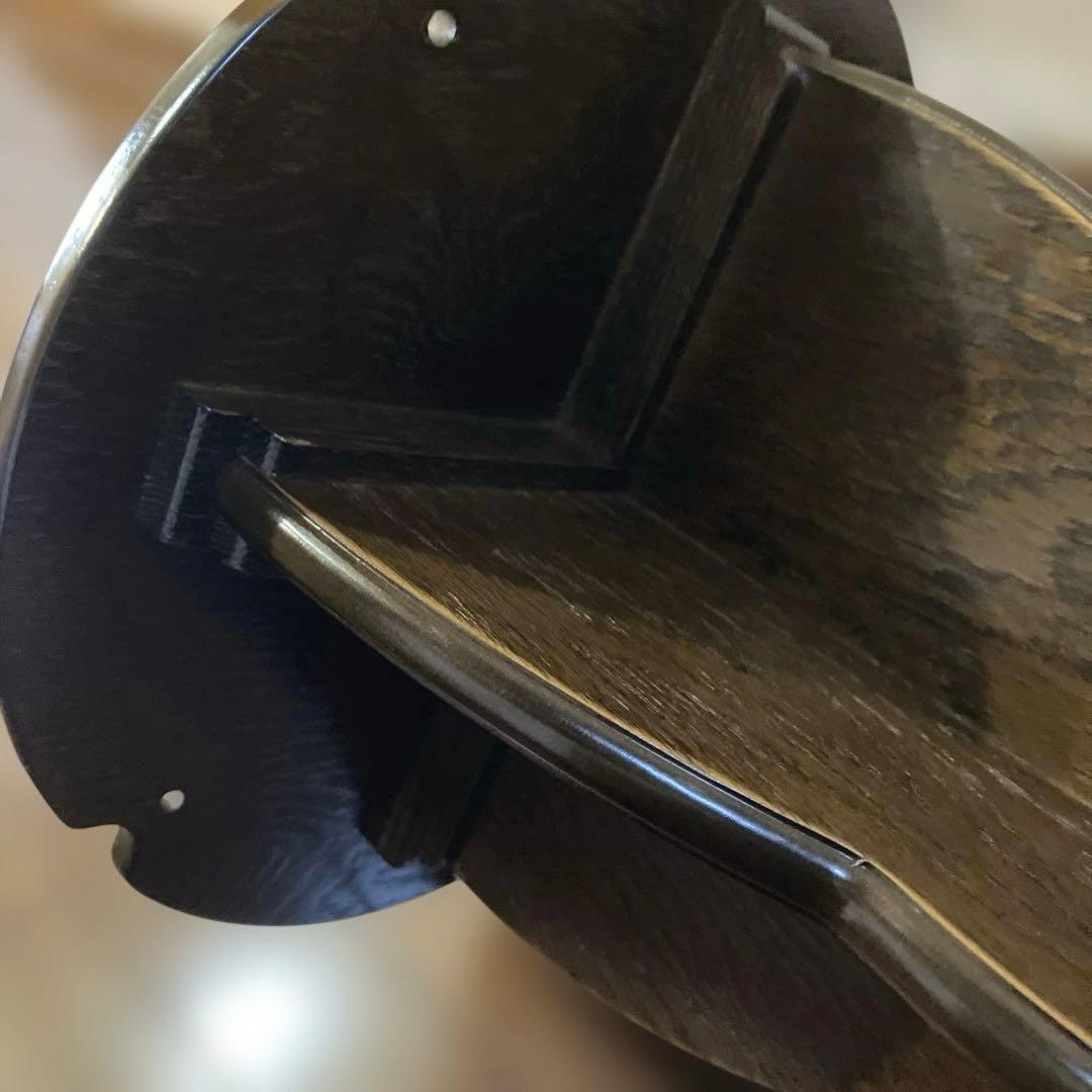 パリの雑貨屋　廃番品　ハンドメイド木製スツール　ミニテーブル　ダークブラウン