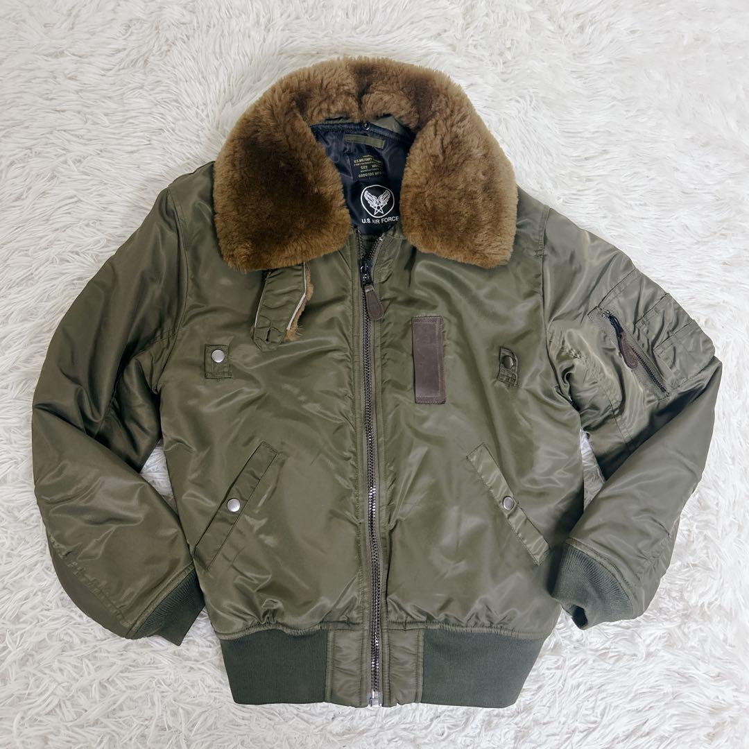 【美品】U.S. AIR FORCE フライトジャケットB-15 ファー