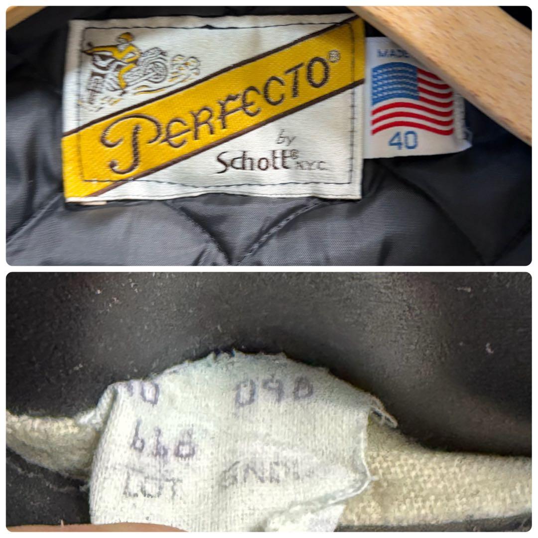 悪天使用⭕️ schott ダブルライダース 40size 618 ブラック