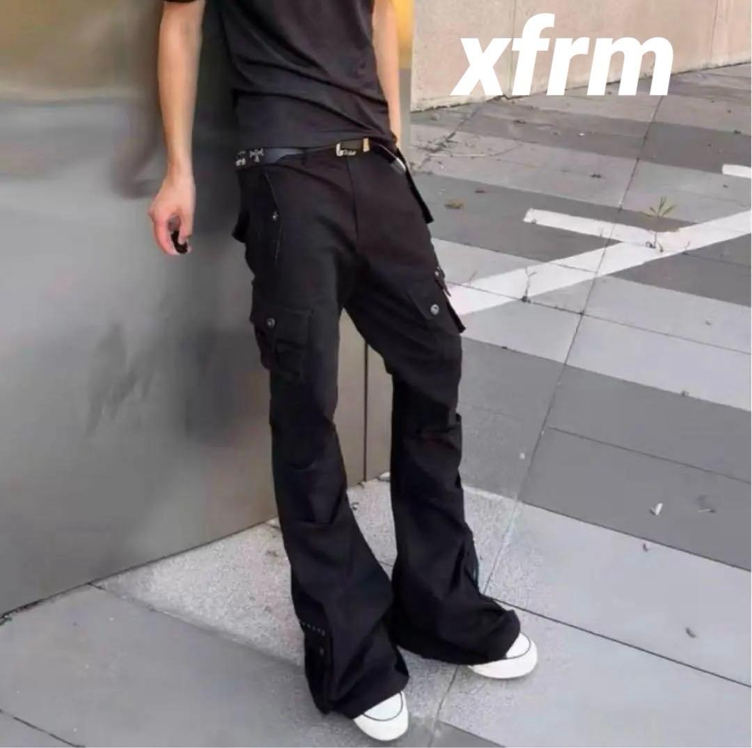 AOC y2k opium black カーゴ フレアパンツ