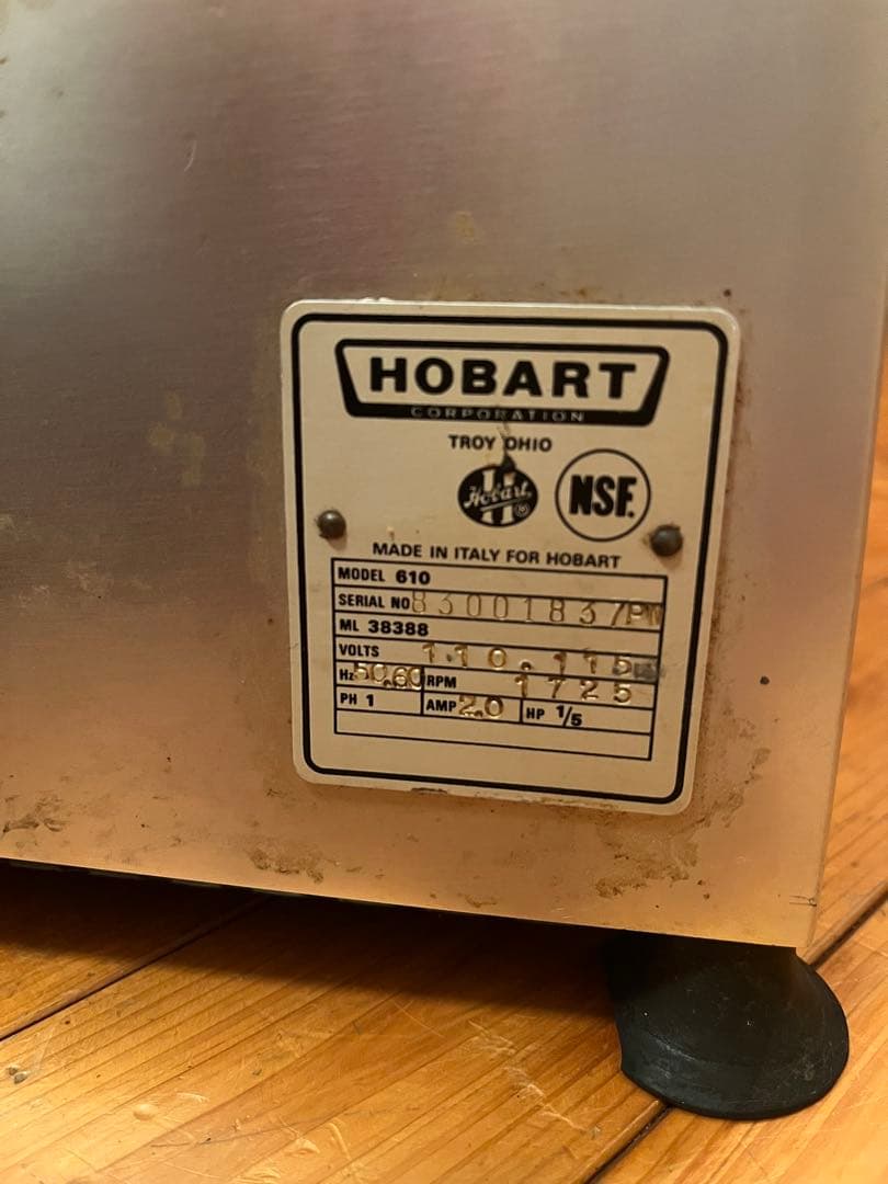 HOBART スライサー610 アルミ製 コンパクト