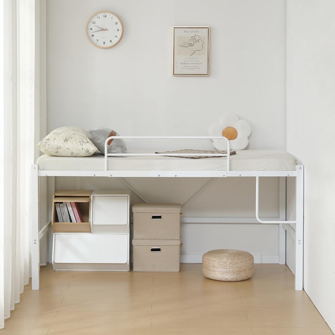 限定価格！【高さ90cm】ロフトベッド 省スペース 収納 北欧風　高さ調整可能