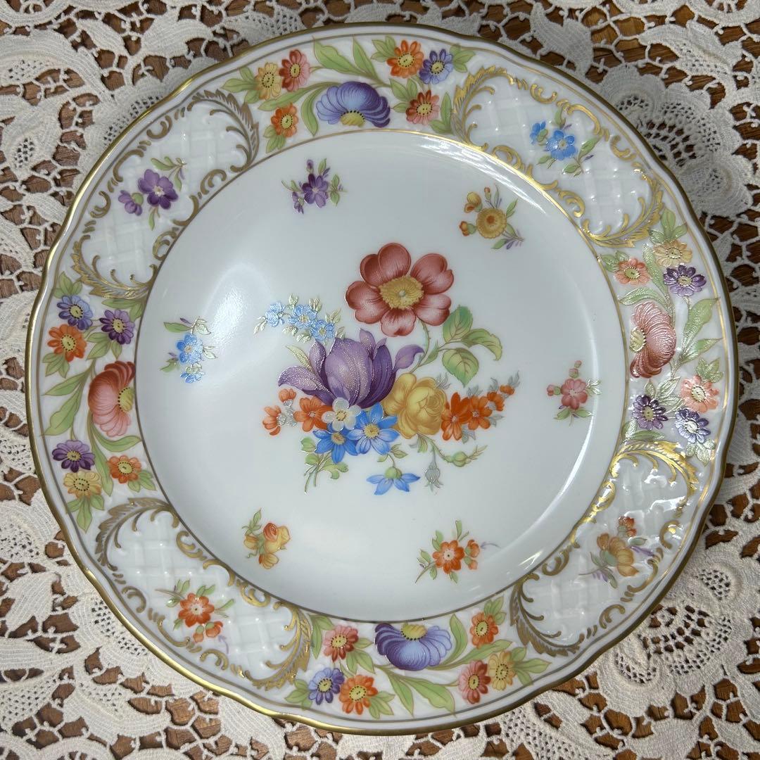 ドレスデンフラワー シューマンババリア プレート　6枚セット！　ケーキ皿