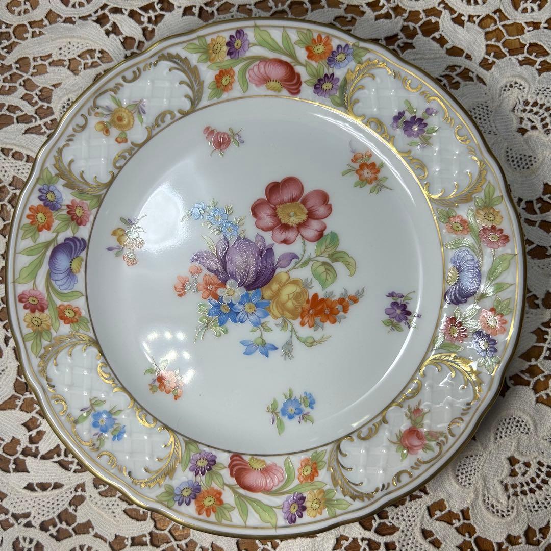 ドレスデンフラワー シューマンババリア プレート　6枚セット！　ケーキ皿