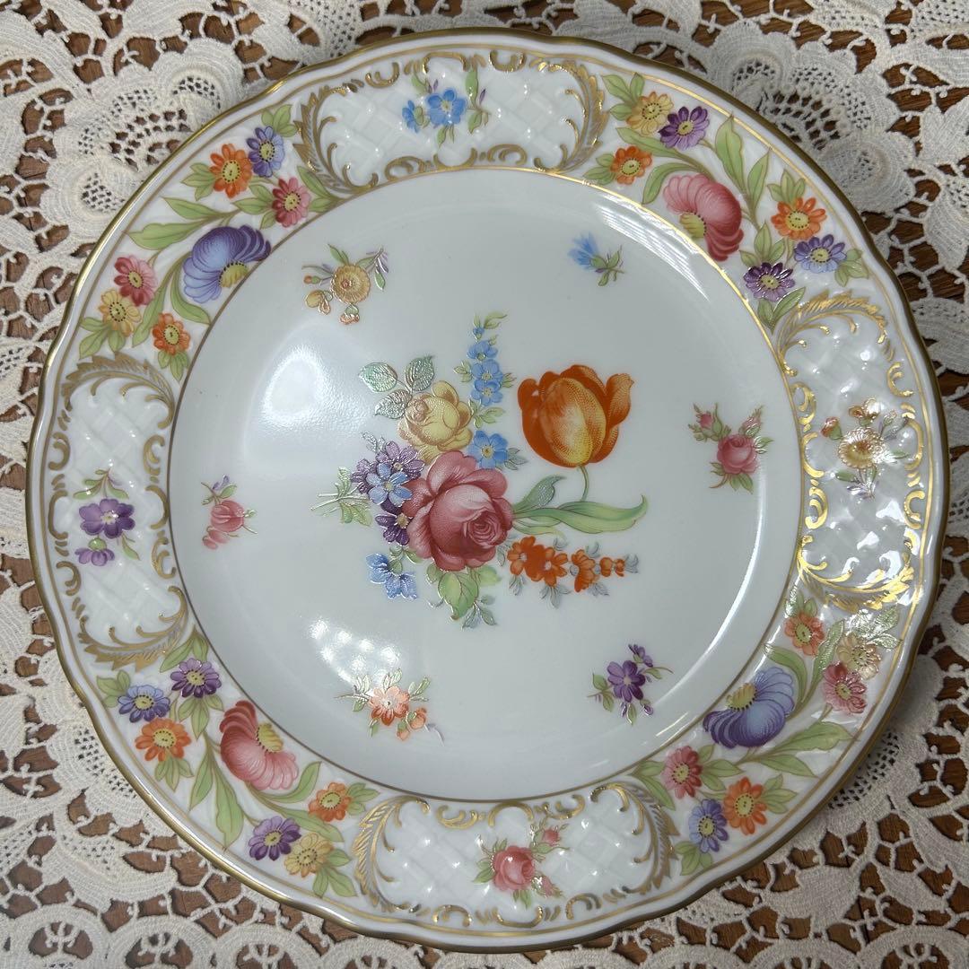 ドレスデンフラワー シューマンババリア プレート　6枚セット！　ケーキ皿