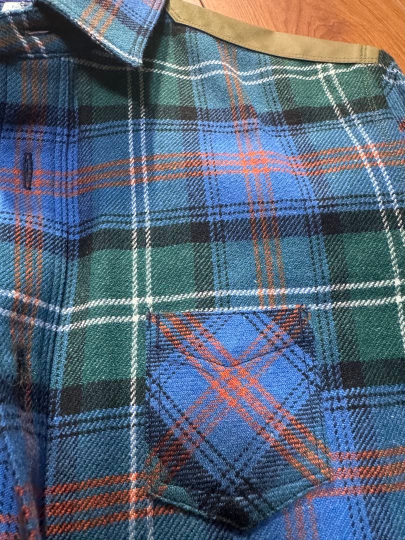 極美品 JUNYA WATANABE MAN 日本製 ウールチェックシャツ S