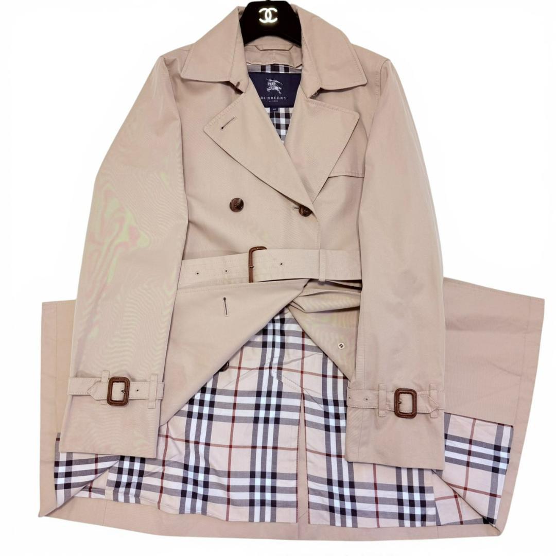BURBERRY LONDON 腰ベルト コットン ノバチェック　トレンチコート