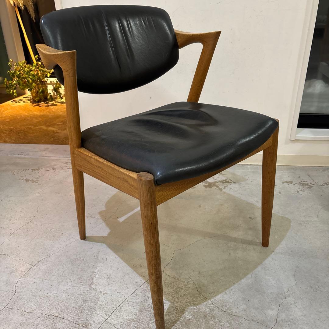 カイ・クリスチャンセン No.42 宮崎椅子 牛革 ダイニングチェア ②