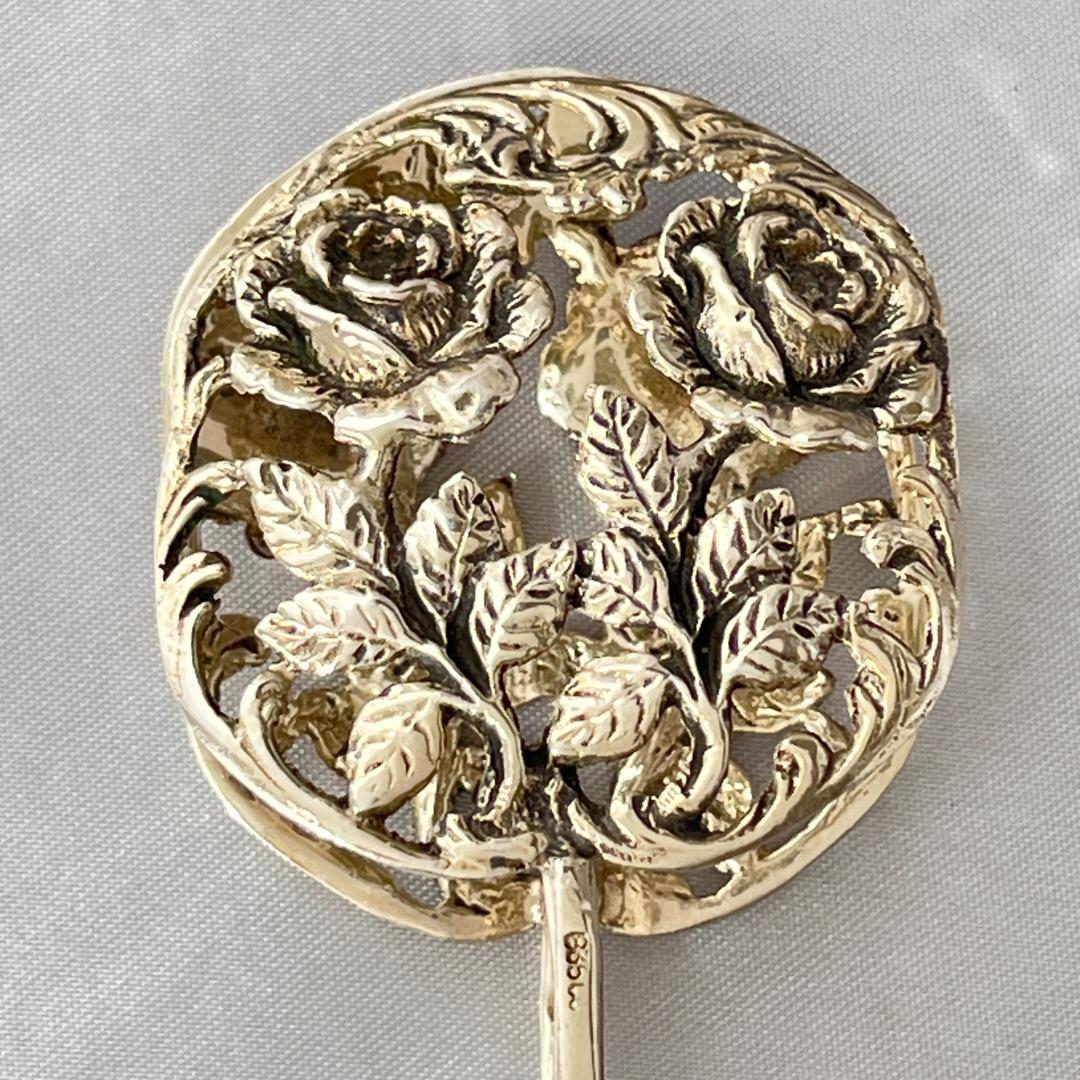 【Christoph Bach】 薔薇の透かしのペストリートング【純銀】17cm