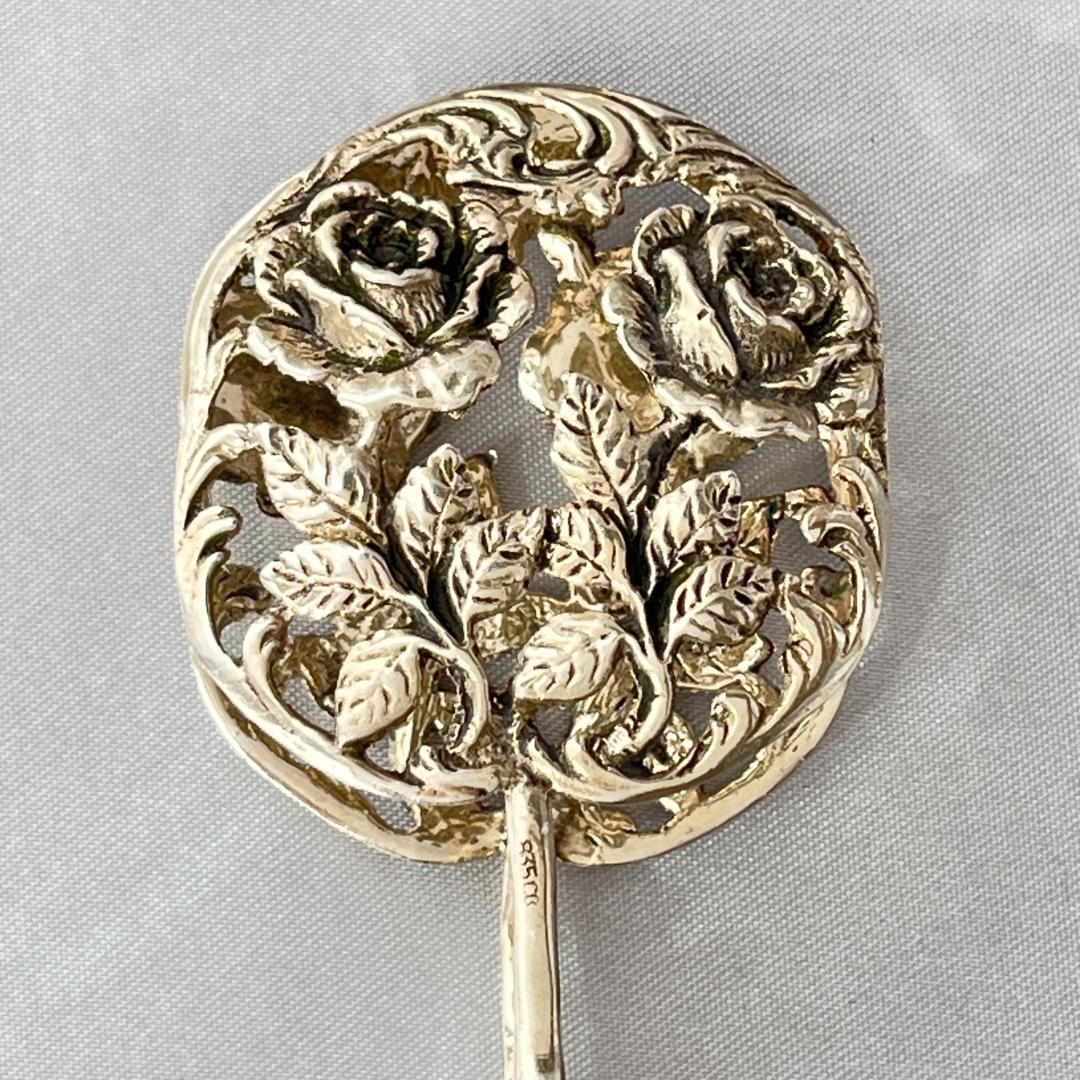 【Christoph Bach】 薔薇の透かしのペストリートング【純銀】17cm