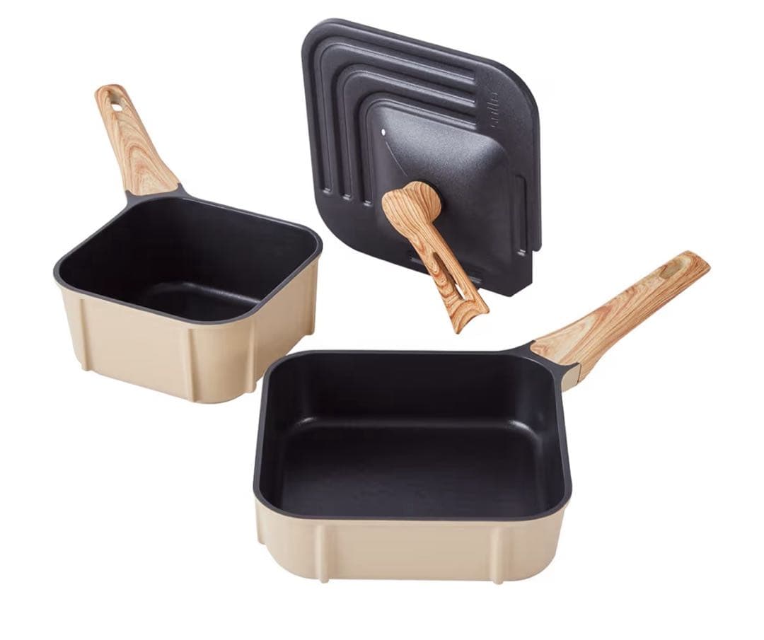 tatta タッタ マルチセット フライパン フライパンセット　ウッドベージュ