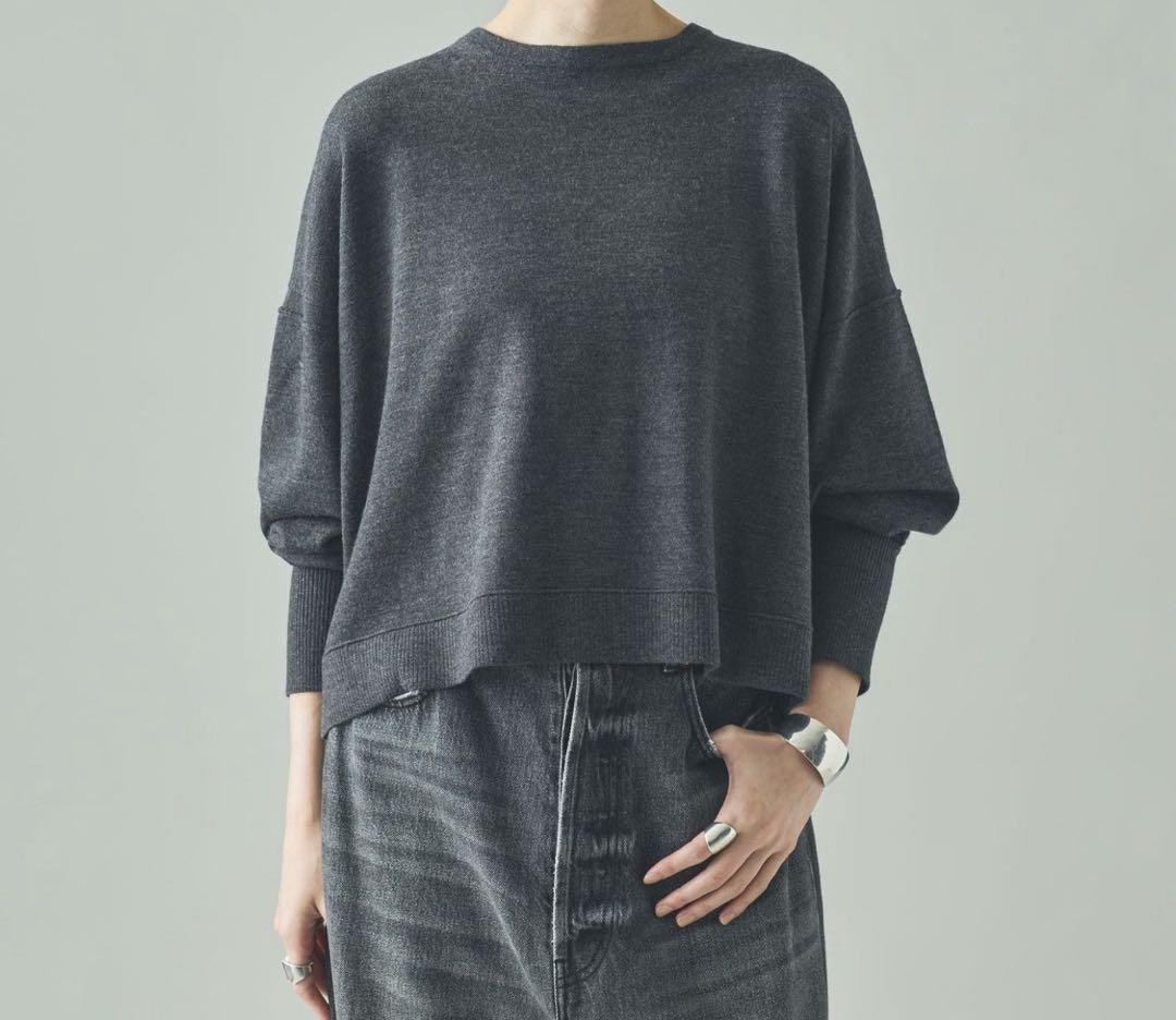 美品　Curensologyファインウールバックリボンプルオーバー