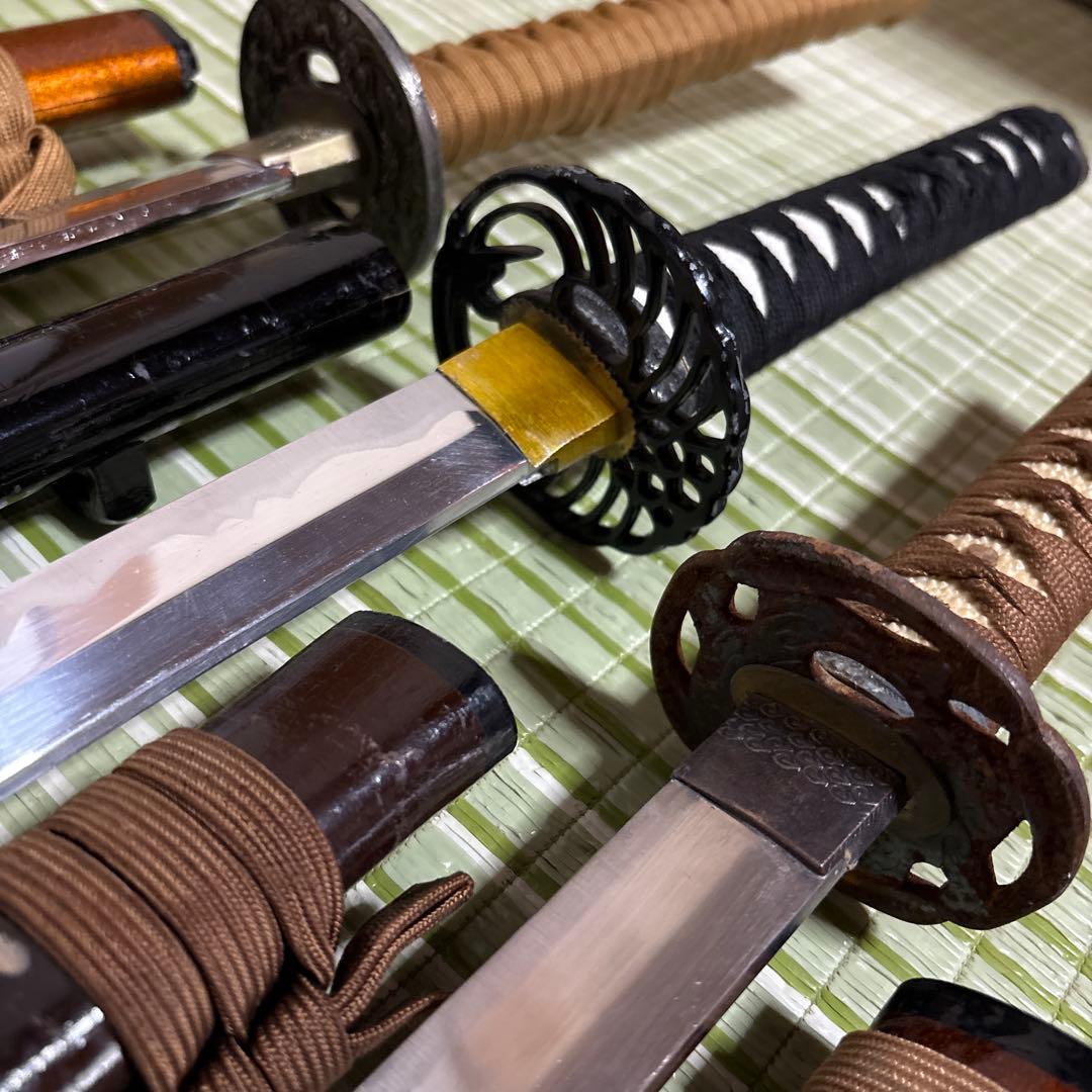 模造刀　模擬刀　武士　侍　伝統工芸　剣　鞘竹　小太刀　鞘　鍔　大衆演劇　５本