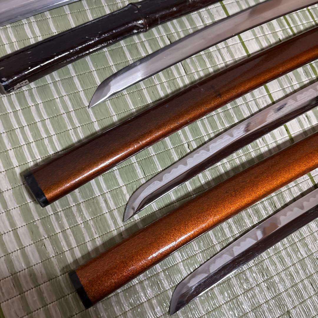 模造刀　模擬刀　武士　侍　伝統工芸　剣　鞘竹　小太刀　鞘　鍔　大衆演劇　５本