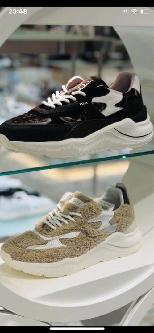 D.A.T.E デイト39600円フーガ⭐︎テディ素材スニーカーTEDDYファー