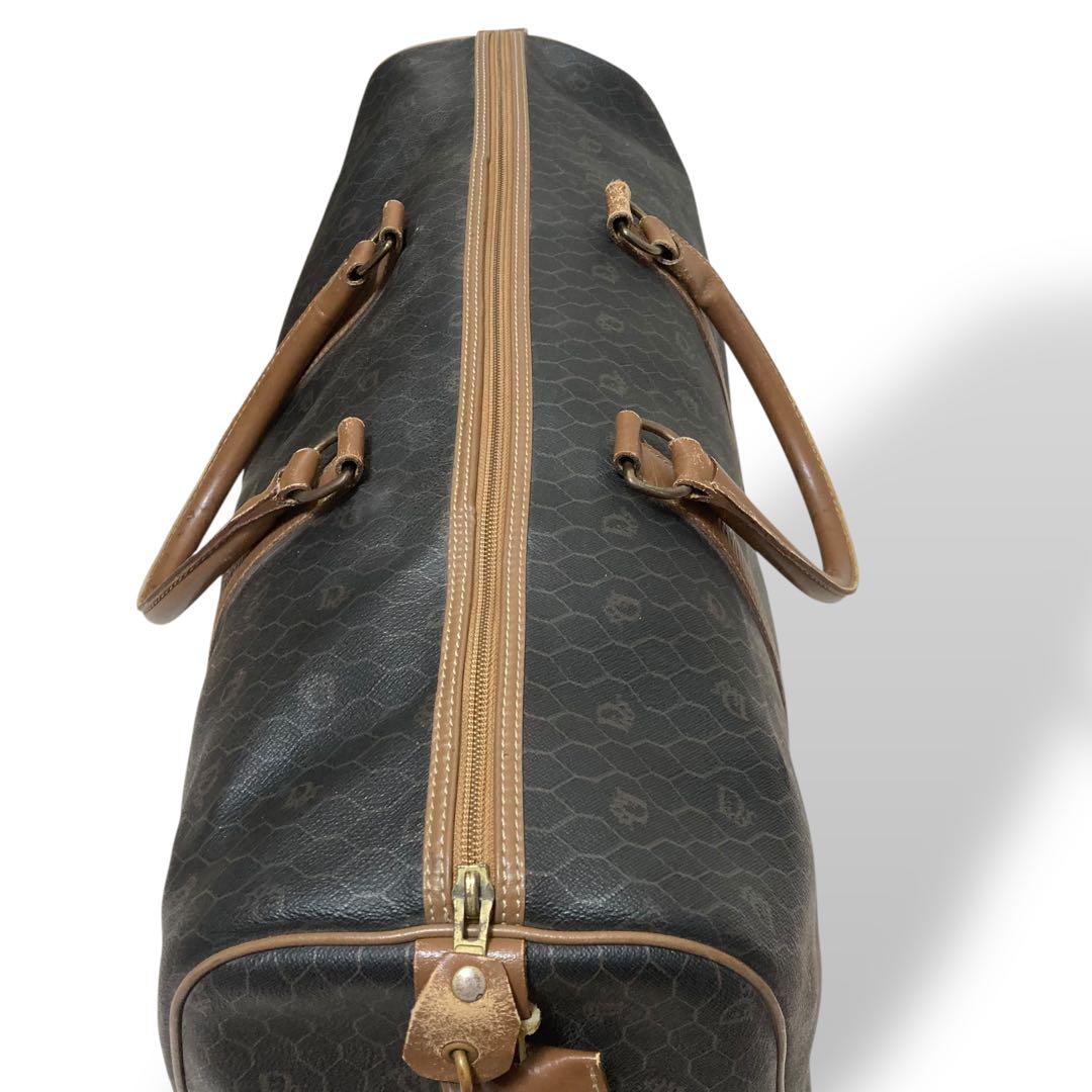 【良品】クリスチャンディオール　ボストンバッグ　　トロッター　ハニカム柄　PVC