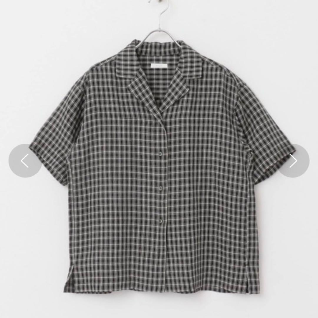 一休　かぐれ　kagure リネンレーヨンオープンカラーシャツ　チ