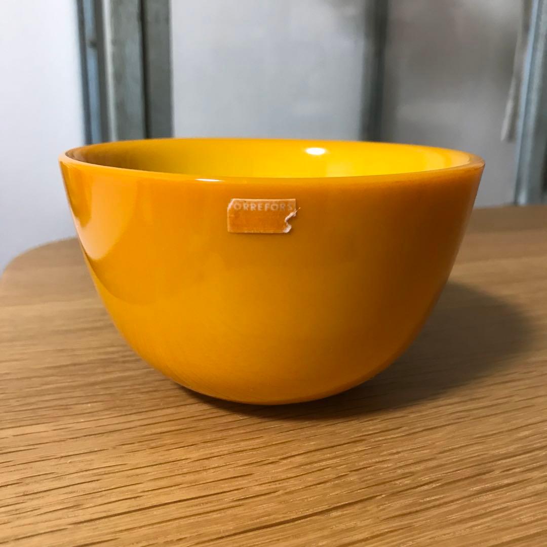 希少 ヴィンテージ ORREfORS オレフォス コロラ ボウル オレンジ
