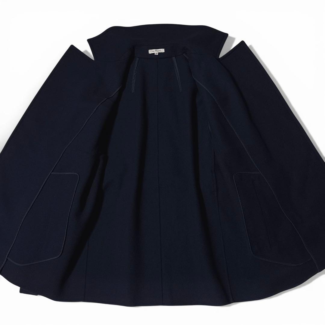 極美品✨️￥20万　ブラミンク　ウールダブルフェイス ボナカラーサファリコート　紺
