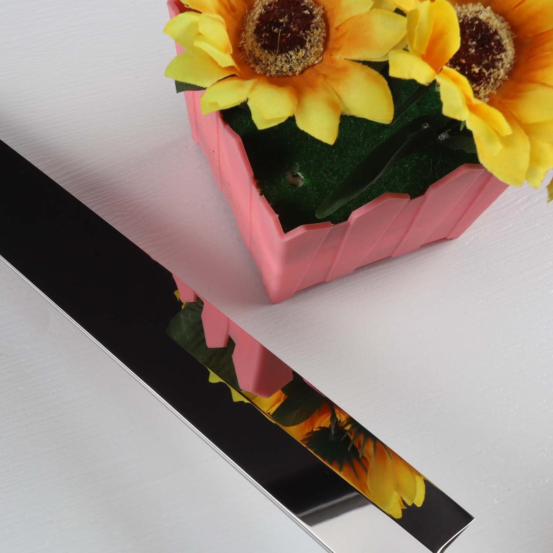 7301先丸柳刃包丁 尺一 ウルトラ鏡面仕上げ 刺身包丁 人工象牙黒三本巻八角柄