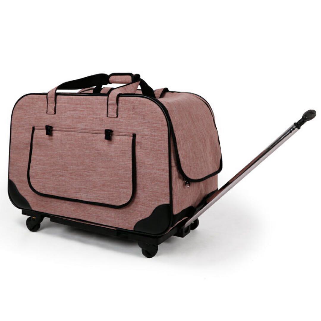 ピンク キャリーバッグ キャスター付き