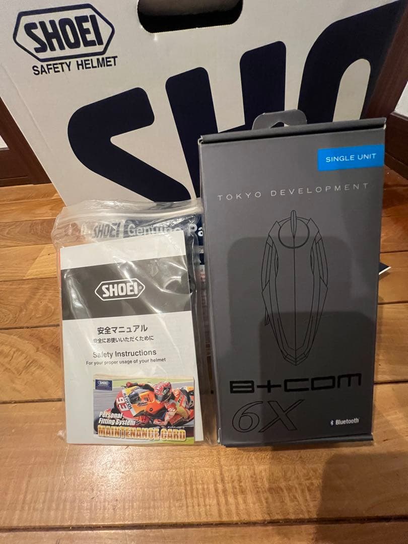 SHOEI X-Fifteen B+COM6xセット　純正ミラーシールド付き