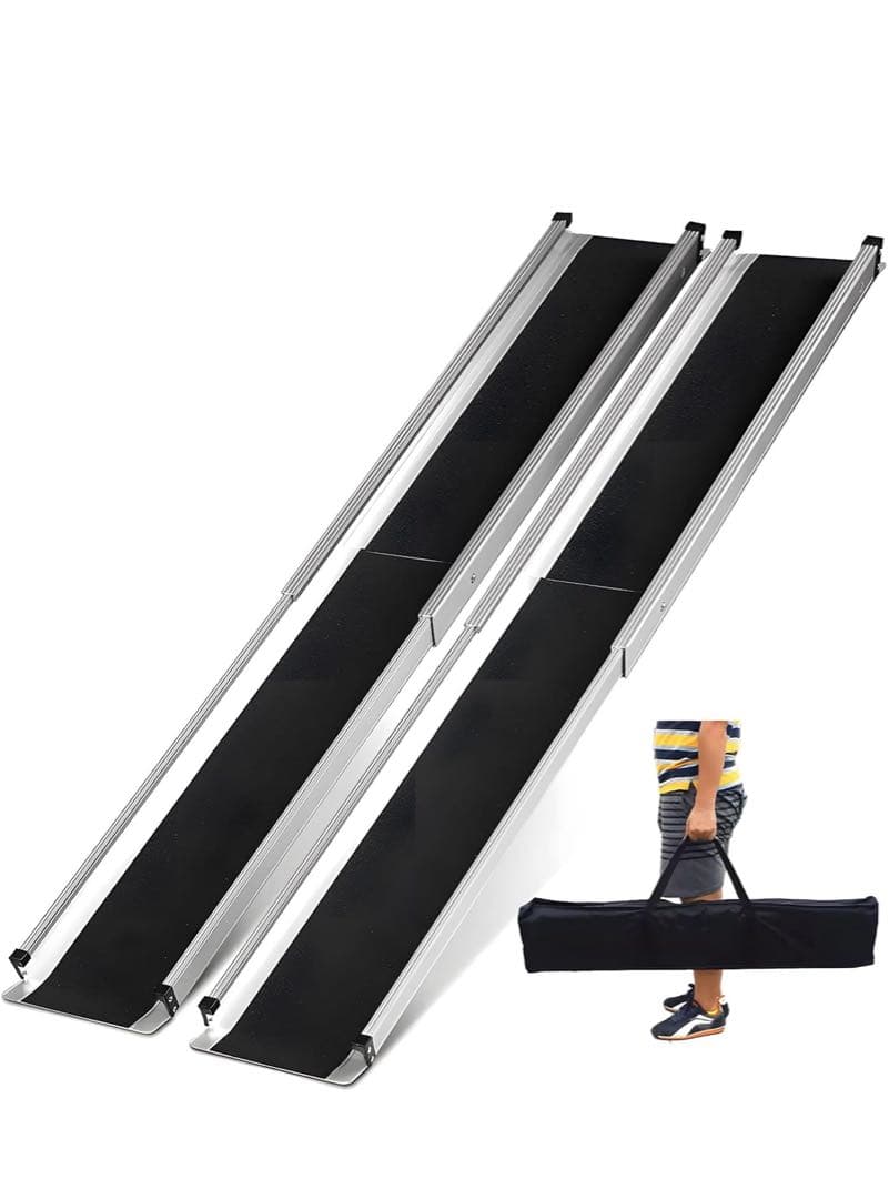 アルミスロープ伸縮（105-183CM） 耐荷300KG バッグ付き 2本セット