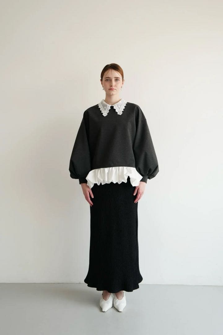 トップス acka shirt docking sweat