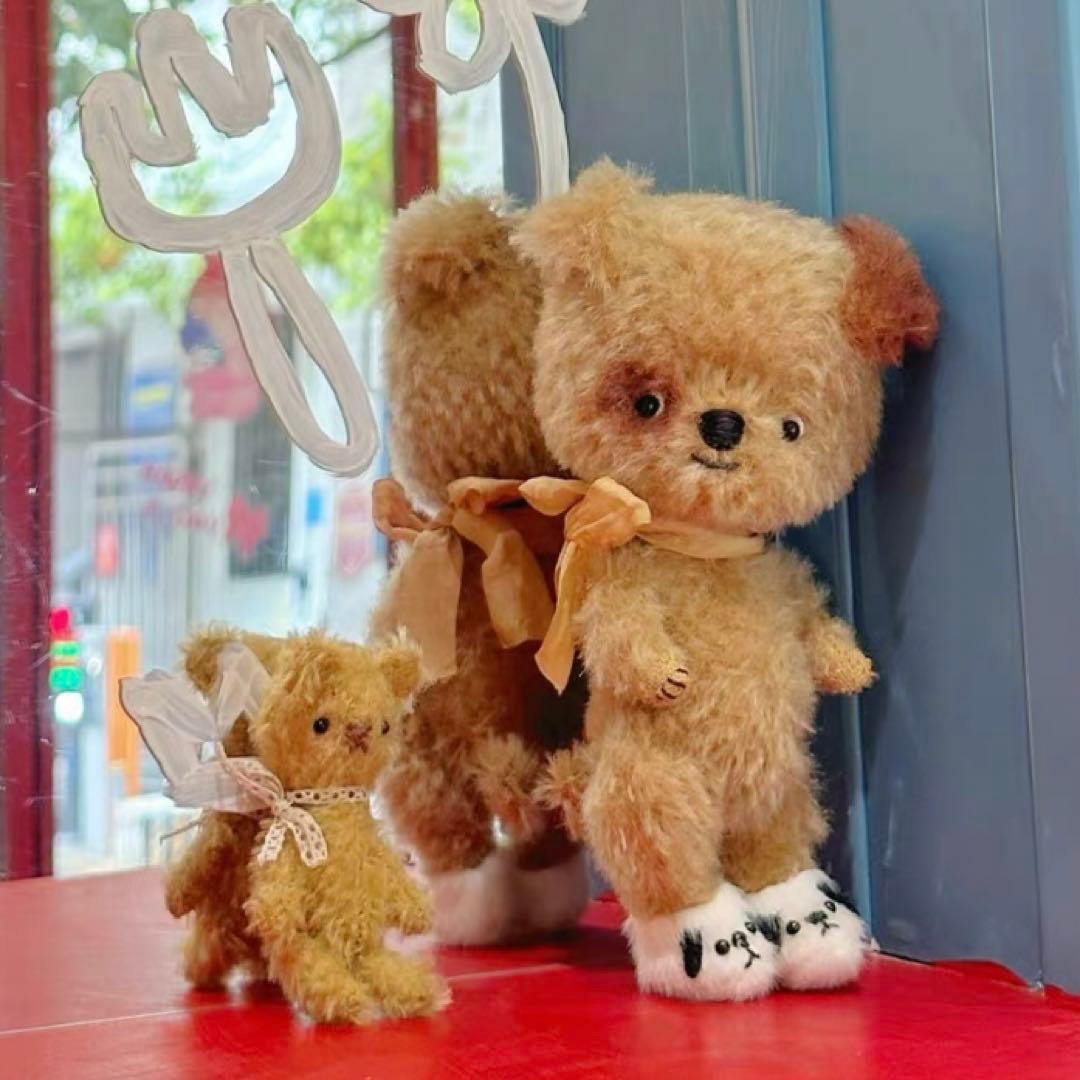 お気に入りの靴みて！ 犬 アーティストベア テディベア 海外作家様 ハンドメイド