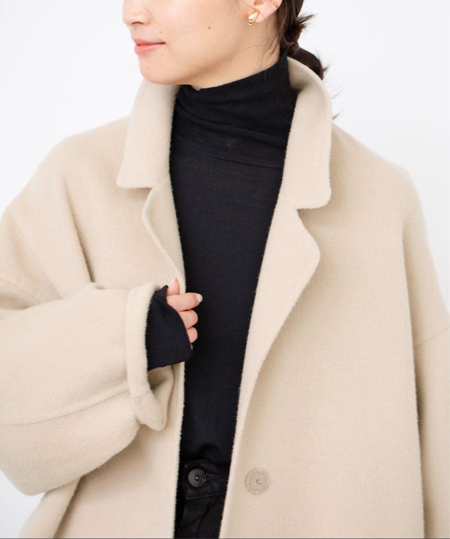 極美品・人気色2024AW【ドゥーズィエムクラス】ウールアンゴラリバーコート