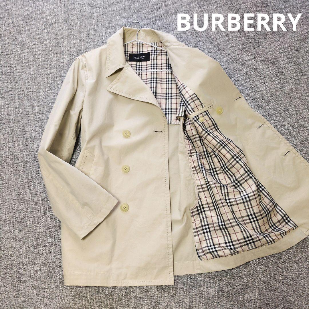バーバリー　国内正規品　ショートトレンチコート　春秋　ノバチェック　メンズ