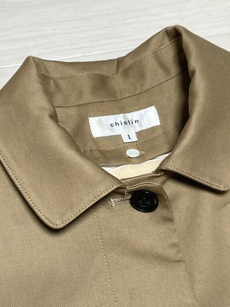 chiclinステンカラーコート　ボアライナー付き