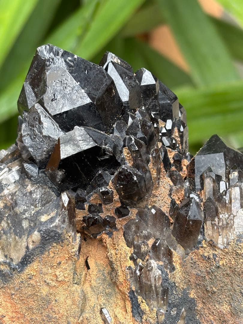 モリオン　黒水晶　キャンドルクォーツ　クラスター 893g 姿が美しい　天然石