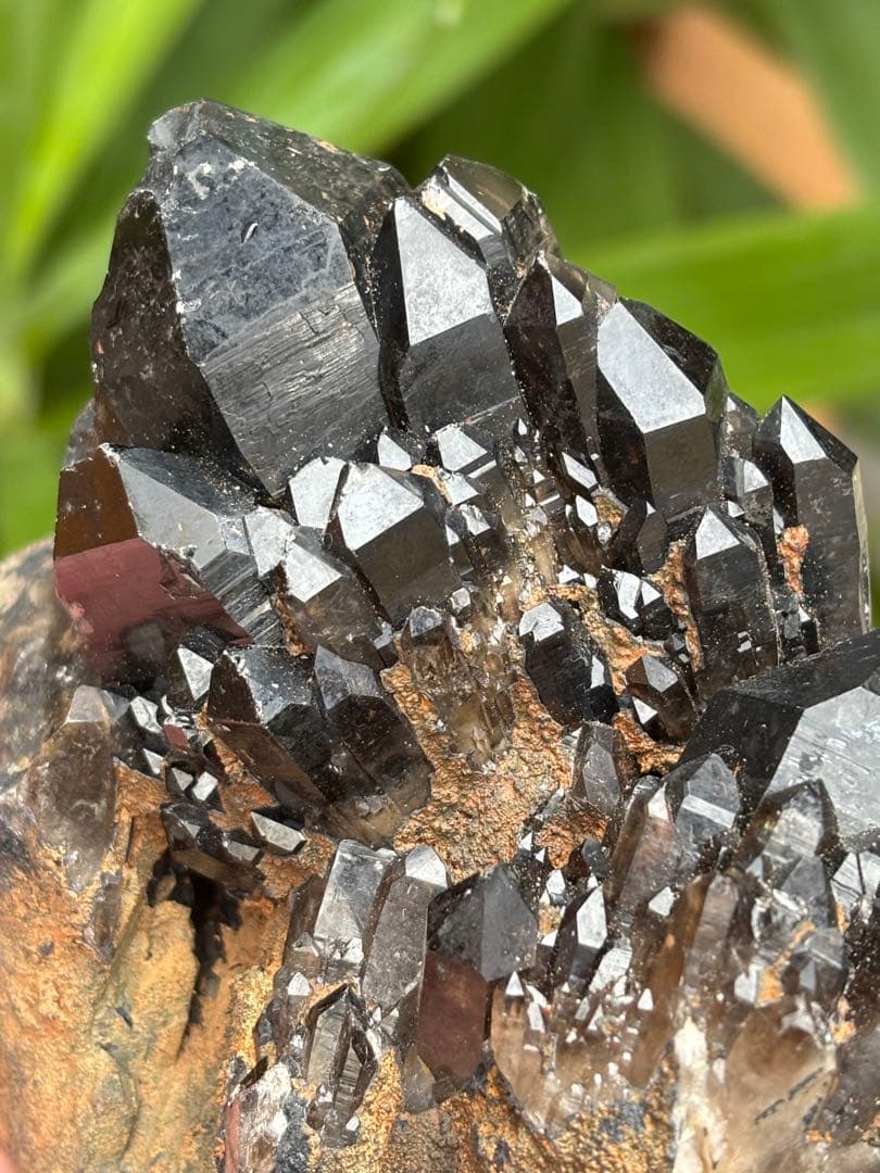 モリオン　黒水晶　キャンドルクォーツ　クラスター 893g 姿が美しい　天然石