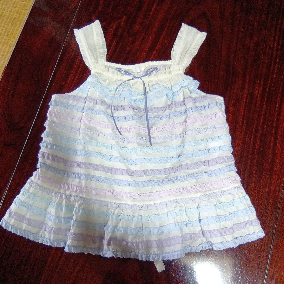 フリルスカート 、フリルキャミソールブラウス、チュールブラウス3点セットです❣