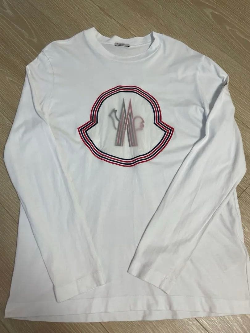MONCLER ホワイト ロングスリーブ カットソー
