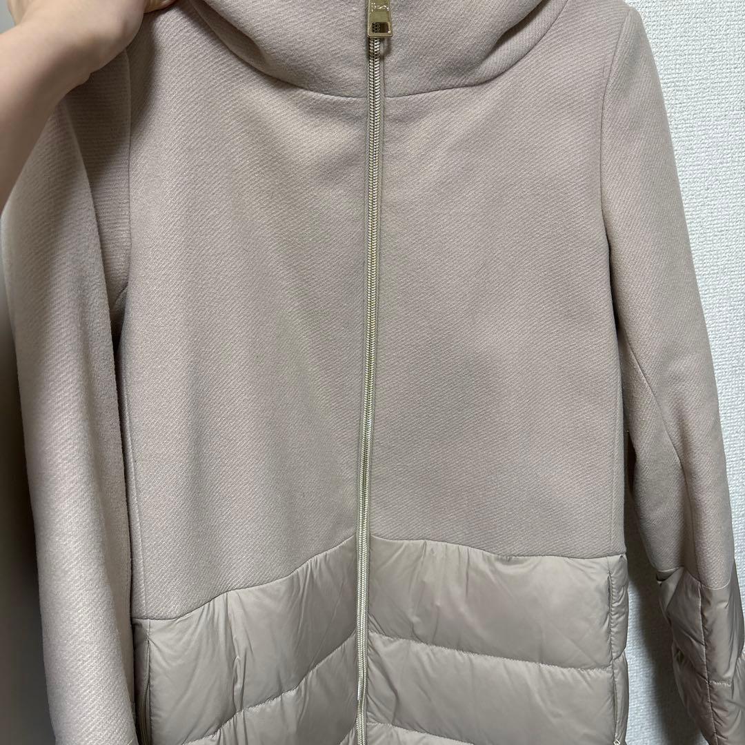HERNO ヘルノ ウール×ナイロン 異素材切替ダウンコート　40
