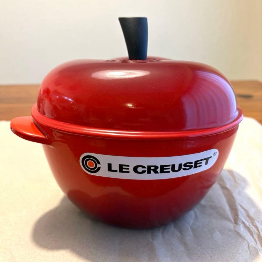 LE CREUSET りんご 型 両手鍋 赤 ルクルーゼ 鍋 アップル レア